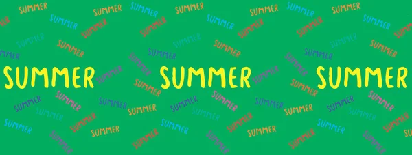 Seamless Pattern Colorful Inscription Summer Template Overlaying Surface Square Image — Stock Photo, Image