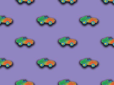 Boyanmış bir araba görüntüsü var. Bir şeyin üstüne bir şey yerleştirmek için bir şablon. Yatay resim.