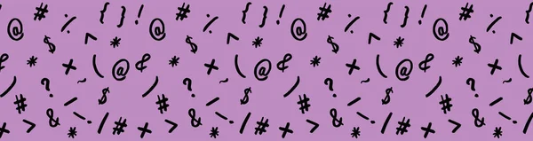 Шаблон Изображением Символов Клавиатуры Следы Пунктуации Шаблон Нанесения Поверхность Фиолетовый — стоковое фото