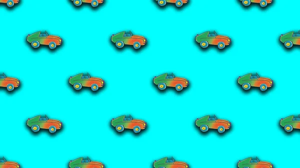 Seamless Pattern Image Painted Car Template Superimposing Something Top Something — Stock Photo, Image