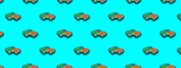 Płynny Wzór Obrazem Malowanego Samochodu Szablon Nakładania Czegoś Coś Kwadratowy — Zdjęcie stockowe