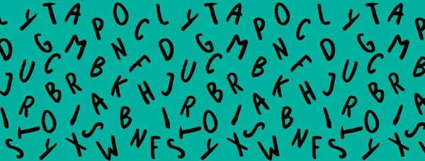 Klavye Sembolleri Ile Şablon Bir Dizi Mektup Yüzey Şablonu Yeşil — Stok fotoğraf