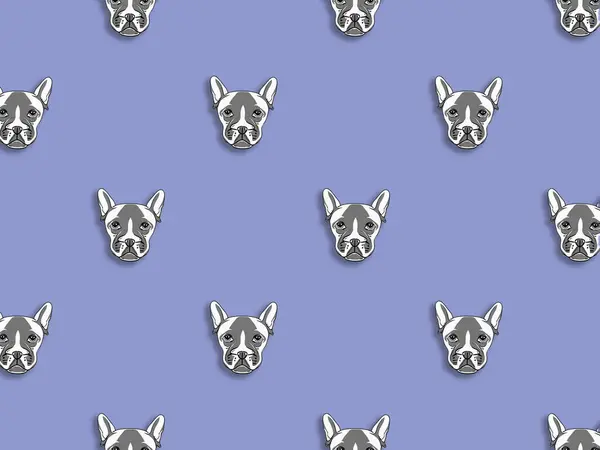 Pattern Image Dog Pastel Blue Background Horizontal Image — Stock Photo, Image