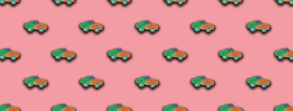 Muster Mit Dem Bild Eines Lackierten Autos Eine Vorlage Etwas — Stockfoto