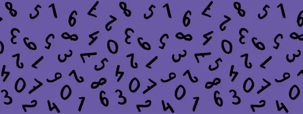 キーボード記号のイメージのテンプレートです 数字のセットだ 表面テンプレート 紫色の背景 水平画像 サイトへの挿入用バナー — ストック写真