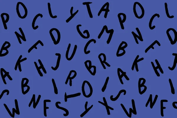 Vorlage Mit Dem Bild Von Tastatursymbolen Buchstabensatz Oberflächenvorlage Purpurblauer Hintergrund — Stockfoto