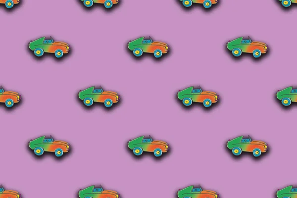 Pattern Image Painted Car Template Superimposing Something Top Something Horizontal — Stock Photo, Image