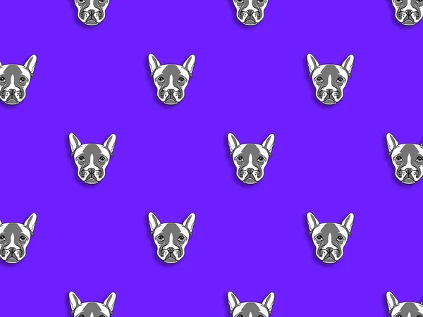 Візерунок Зображенням Собаки Синій Фон Горизонтальне Зображення — стокове фото
