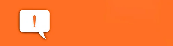 Orange Exclamation Mark White Message Board Alarm Signal Phone Danger — Stock Photo, Image