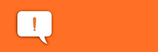 Oranžový Vykřičník Bílé Tabuli Zprávami Poplašný Signál Telefonu Poplach Zpráva — Stock fotografie