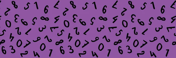 キーボード記号のイメージのテンプレートです 数字のセットだ 表面テンプレート 紫色の背景 水平画像 サイトへの挿入用バナー — ストック写真
