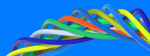 Imagen Abstracta Elementos Diferentes Colores Forman Una Espiral Espiral Multicolor — Foto de Stock
