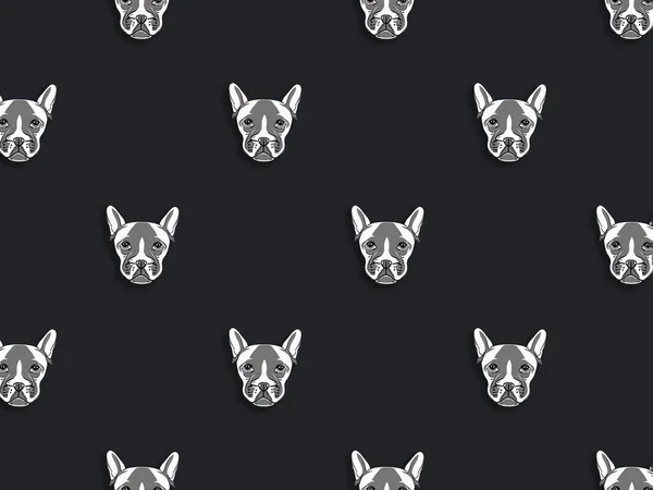 Pattern Image Dog Black Background Horizontal Image — Stock Photo, Image
