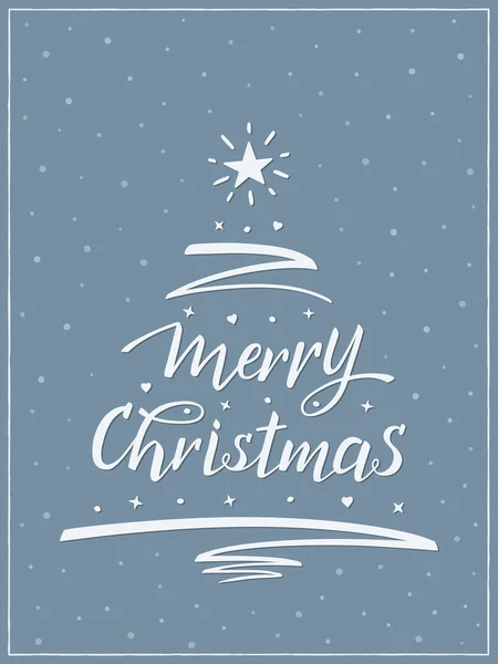 Frohe Weihnachten Grußkarte Mit Handschrift Moderne Pinselkalligrafie Aus Text Federstrich — Stockvektor