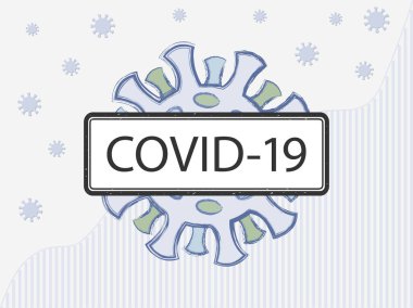 Tabelada COVID-19 yazıyor. COVID-19 istatistiklerinin arka planına karşı. Covid ve yeni türleri ile ilgili bir haber için illüstrasyon. Çivilerin farklı renkleri mutasyonları sembolize ediyor..