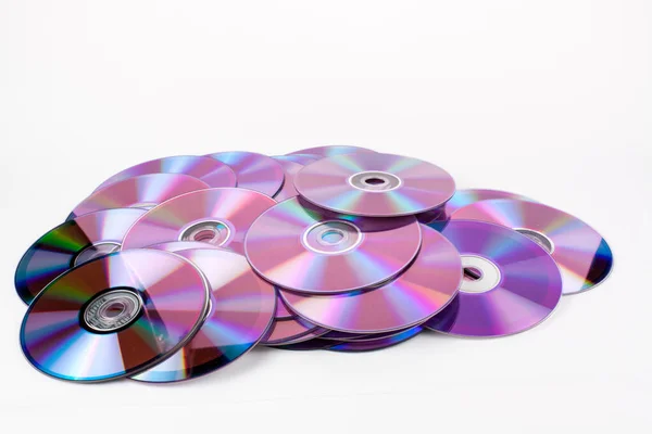 Verstreute Stapel Von Dvd Discs — Stockfoto
