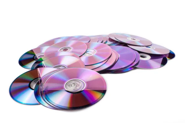 Verstreute Stapel Von Dvd Discs — Stockfoto