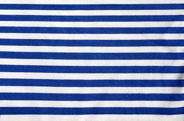 Striped Cloth Horizontall Blue Stripes Clothing Sailor Background Texture — Stock Photo, Image