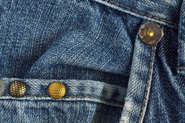 Textura Material Jeans Azul Umas Calças Close — Fotografia de Stock