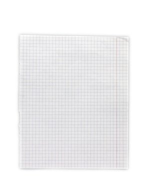 Beyaz arkaplanda izole edilmiş bir kafeste egzersiz kitabı.