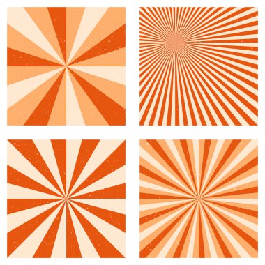 Sanatsal klasik arka planlar. Radyal ışınlarla soyut güneş patlaması örtüsü. Vektör illüstrasyonu çağrıştırılıyor.
