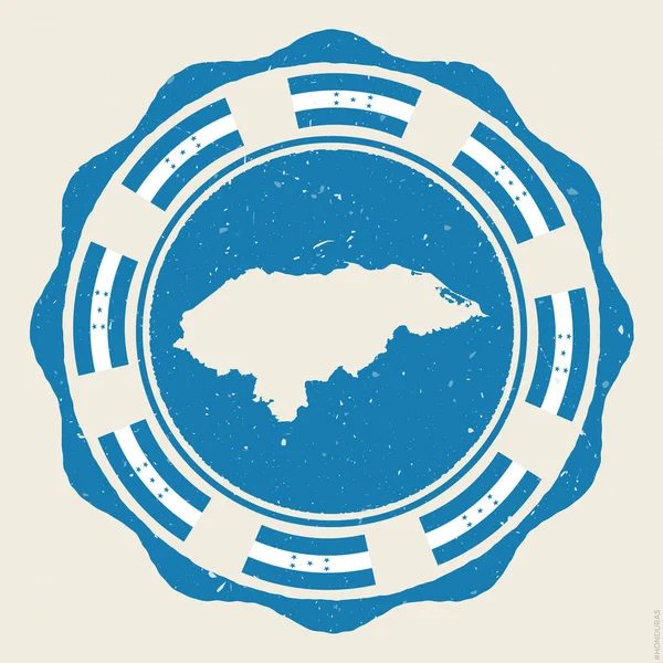 Honduras Vintage Sign Grunge Logo Map Flags Honduras Superb Vector — Stock Vector