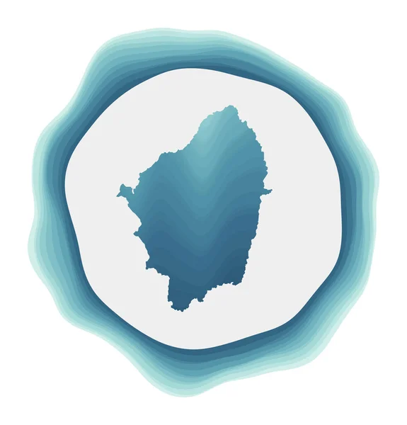 Naxos Logo Badge Island Layered Circular Sign Naxos Border Shape — 스톡 벡터