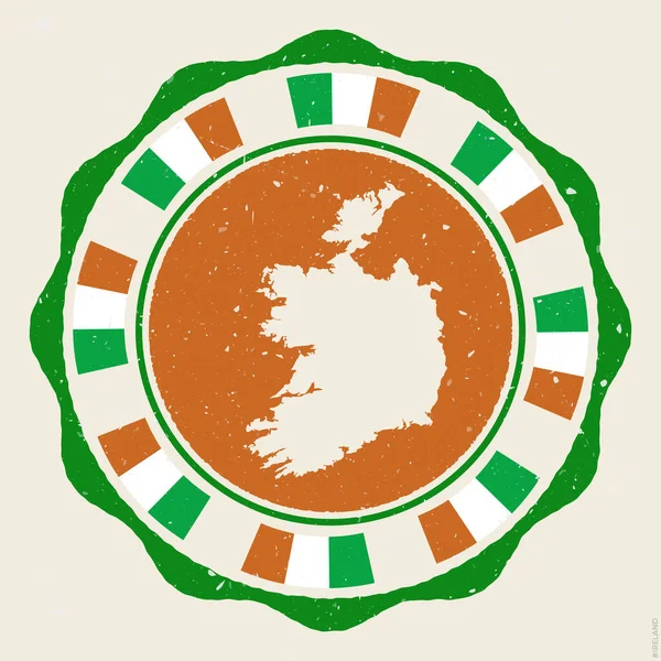 Ireland Vintage Sign Grunge Logo Map Flags Ireland Astonishing Vector — 스톡 벡터