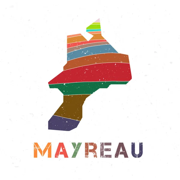 Mayreau Kaart Ontwerp Vorm Van Het Eiland Met Prachtige Geometrische — Stockvector