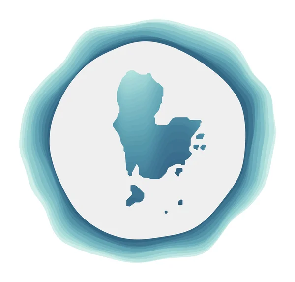 Логотип Острова Реданг Знак Острова Круглая Круглая Вывеска Вокруг Формы — стоковый вектор