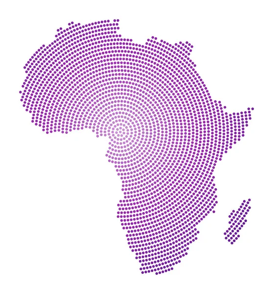 Africa dotted map. Digital style shape of Africa. Tech icon of the continent with gradiented dots. Amazing vector illustration.