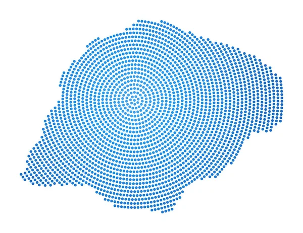 Інішер Пунктирна Карта Цифрова Форма Стилю Інішера Технічна Ікона Острова — стоковий вектор