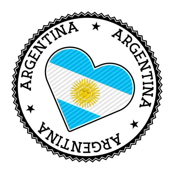 stock vector Argentina heart badge. Vector logo of Argentina attractive Vector illustration.