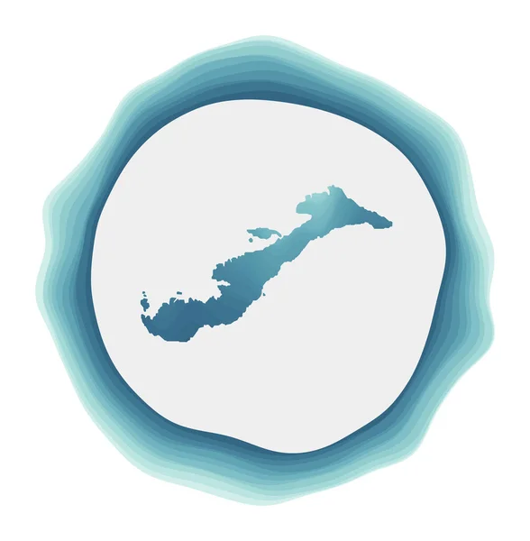 Логотип Amorgos Значок Острова Насилений Круглий Знак Навколо Аморгоса Захоплюючий — стоковий вектор