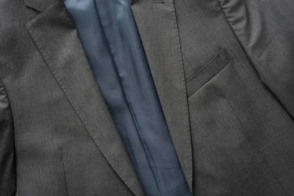 Серый Шерстяной Пиджак Подкладка Фон — стоковое фото