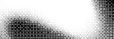 Bitmap grunge gradient texture. Black and white pixelated dither wave pattern. Abstract glitch 8-bit game wallpaper. Retro wide wavy rasterized backdrop. Pixel art background. Vector illustration clipart