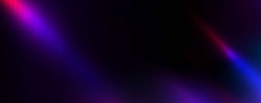 Mor ışık sızıntısı arka planı. Bokeh işaret fişeği kaplaması. Vintage neon fotoğraf filtresi doku şablonu. Açığa çıkmış fotoğrafçılık duvar kâğıdı. Soyut bulanık morötesi gradyan fon. Vektör