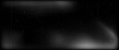 Siyah ve beyaz eski film çerçeve dokusu. Eski kara film geçmişi. İçinde tahıl, çizik, gürültü, toz ve ışık sızıntısı olan klasik fotoğraf filtresi şablonu. Nostaljik sinematik fotoğraf efekti. Vektör