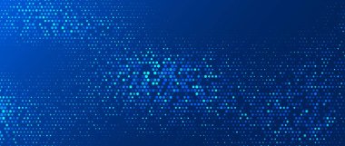 Mavi parıldayan altıgen arka plan. Soyut altıgen ızgara gradyan dokusu. Donanma bal peteği desenli fon. Vektör modern iş, bilim, sağlık, tıp, teknoloji, sunum duvar kağıdı