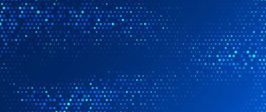 Mavi parlayan altıgen dokusu. Soyut altıgen ızgara gradyan arkaplan. Donanma bal peteği desenli fon. Modern iş, bilim, sağlık, tıp, teknoloji, sunum duvar kağıdı. Vektör