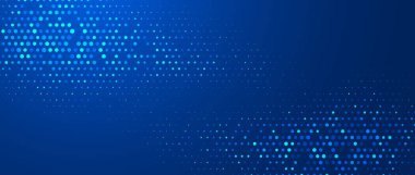 Parlak mavi altıgen dokusu. Soyut altıgen ızgara gradyan arkaplan. Donanma bal peteği desenli fon. Modern iş, bilim, sağlık, tıp, teknoloji, sunum duvar kağıdı. Vektör