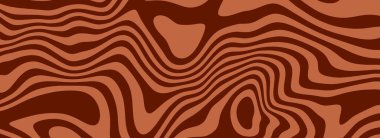 Retro çikolata rengi arka plan. Sütlü kahve, sıvı çöl dokusu. Poster, kapak, afiş ve broşür için kıvrımlı şekerler. 60 'lar ya da 70' ler tarzında kahverengi hippi duvar kâğıdı. Vektör