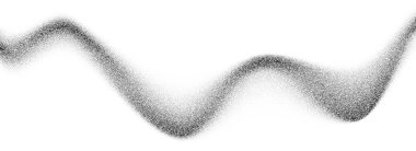 Gradyan dalga dokusu. Siyah noktalı akış hattı arka planı. Beneklerle, parçacıklarla, taneciklerle, taneciklerle dolu dalgalı kum arkaplanı. Grunge Gürültüsü Duvar kağıdı afiş, poster, kaplama için. Vektör