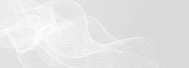 Soyut gri dalgalı çizgiler deseni. Gümüş dalgalar arka planda. Teknoloji kıvrımlı dalgalı çizgili duvar kağıdı. Broşür, broşür, poster, afiş ve kapak için gri teknoloji konsepti. Vektör