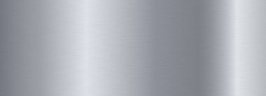 Gri metalik eğimli doku. Gümüş metal folyo arka plan. Geniş parlak titan ya da etiket, plaka, işaret, etiket, iz için çelik levha. Gri, paslanmaz malzeme yüzeyi. Vektör krom arkaplan