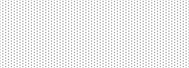 Kusursuz noktasız tekrarlanmış doku. Siyah ve beyaz benekli desen. Sonu gelmeyen noktalı dokuyu tekrar ediyorum. Yarım tonluk duvar kağıdının her yerinde. Düzenli şebeke arka planı. Tekstil ve kumaş için vektör örneği şablonu