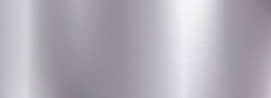 Gümüş metal folyo arka plan. Gri metalik eğimli doku. Geniş parlak titan ya da etiket, plaka, işaret, etiket, baskı için alüminyum levha. Paslanmaz çelik desenli malzeme yüzeyi. Vektör krom arkaplan