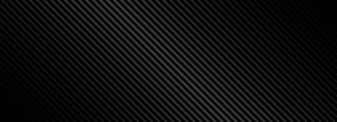 Siyah eğimli düz arka plan. Zarif, koyu, soyut duvar kağıdı. Lüks çizgili gradyan doku. Broşür, afiş, poster, kapak, sunum için gri köşegenler. Vektör