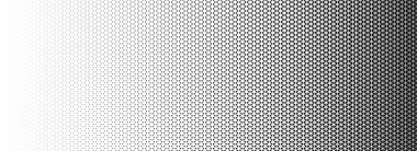 Üçgen yarım ton eğim dokusu. Geometrik üçgen teknoloji geçmişi. Siyah soyut yok olma duvar kâğıdı. Broşür, el ilanı, poster ve afiş için mozaik pop sanat arkaplanı