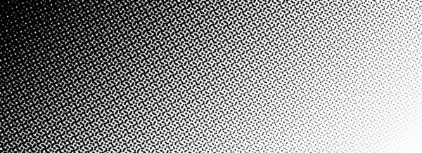Black halftone gradient background. Fading overlapping dotted half tone texture. Vanishing slanted polka dot wallpaper. Raster pixel gradation pattern cover. Vector comic pop art overlay backdrop
